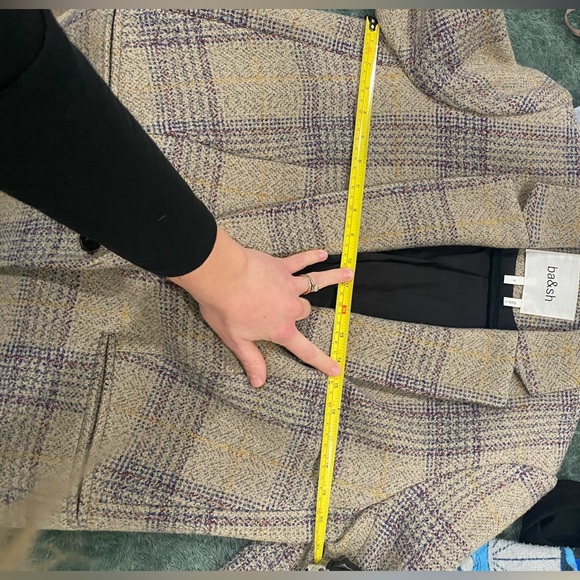 Ba-sh ba&sh bash Blazer Leto Suit Jacket Plaid Wool Tailored $665 - Picture 7 of 9